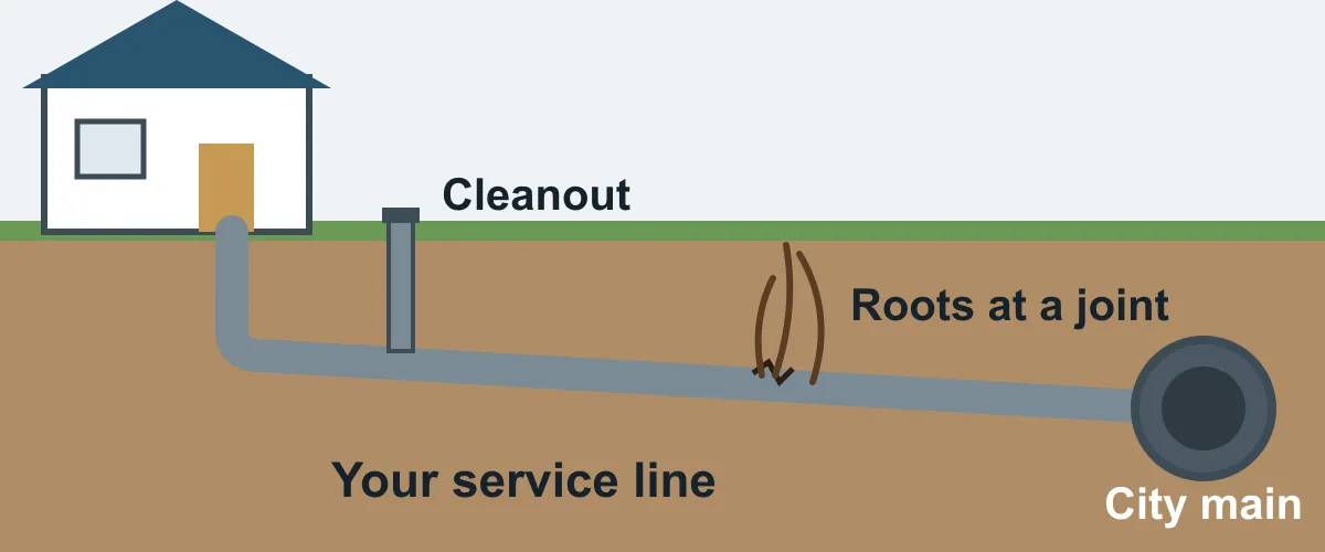 Sewer line repair in Lawrence, KS